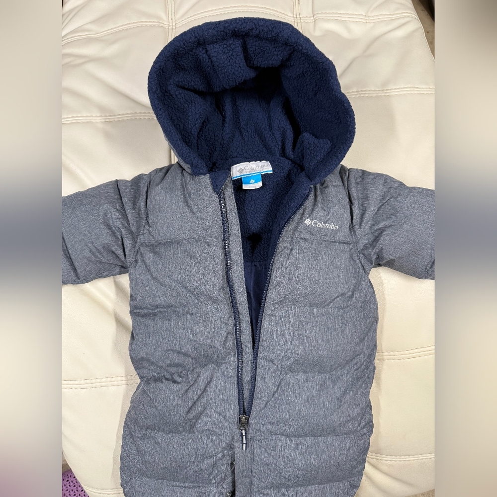 Columbia  Kids Charcoal Hooded Puffer Jacket